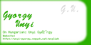 gyorgy unyi business card